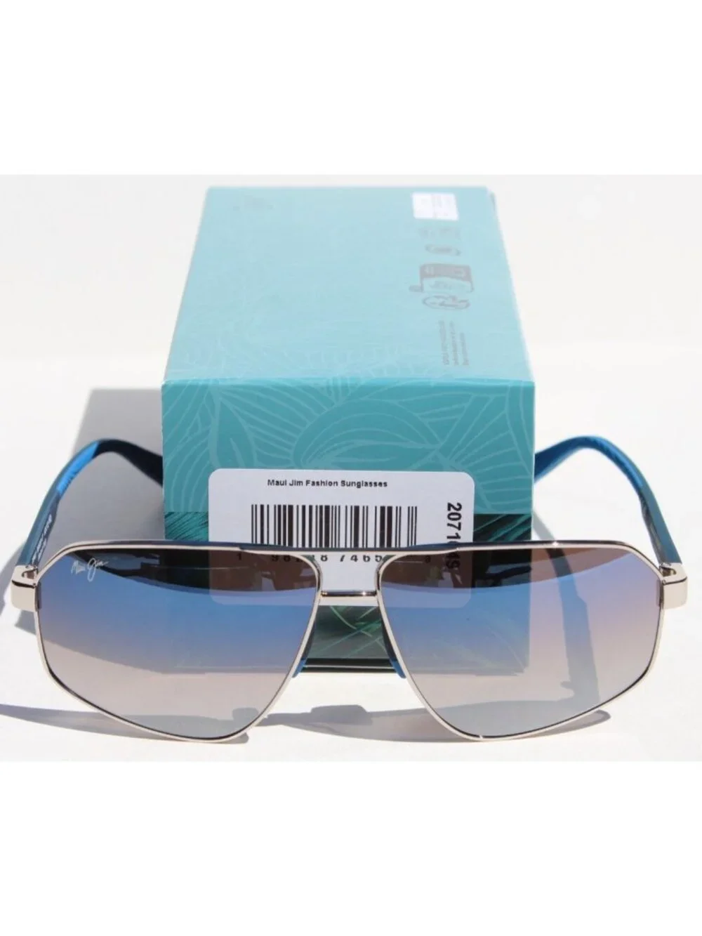MAUI JIM Keawawa POLARIZED Sunglasses DBS620-17 Black/Silver Blue Mirror NEW